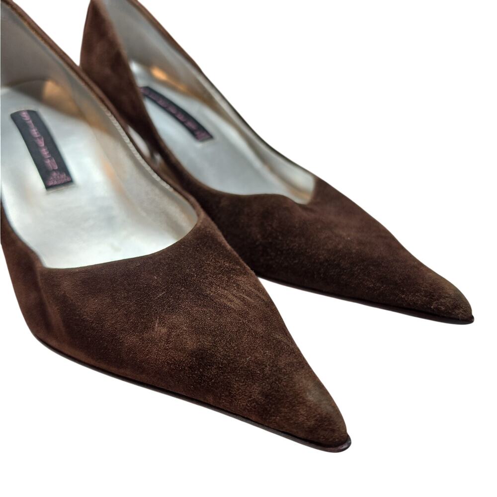 Rare Vintage Y2K Steven by Steve Madden Pointy-Toe Metal Heel Pumps Women's
